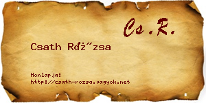 Csath Rózsa névjegykártya